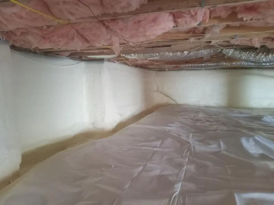 Crawl space encapsulation with closed-cell spray foam for Metal Roof Coating in Williamsburg